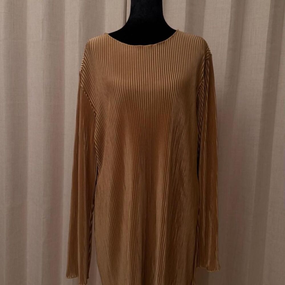 Shein Women's Tan and Gold Dress